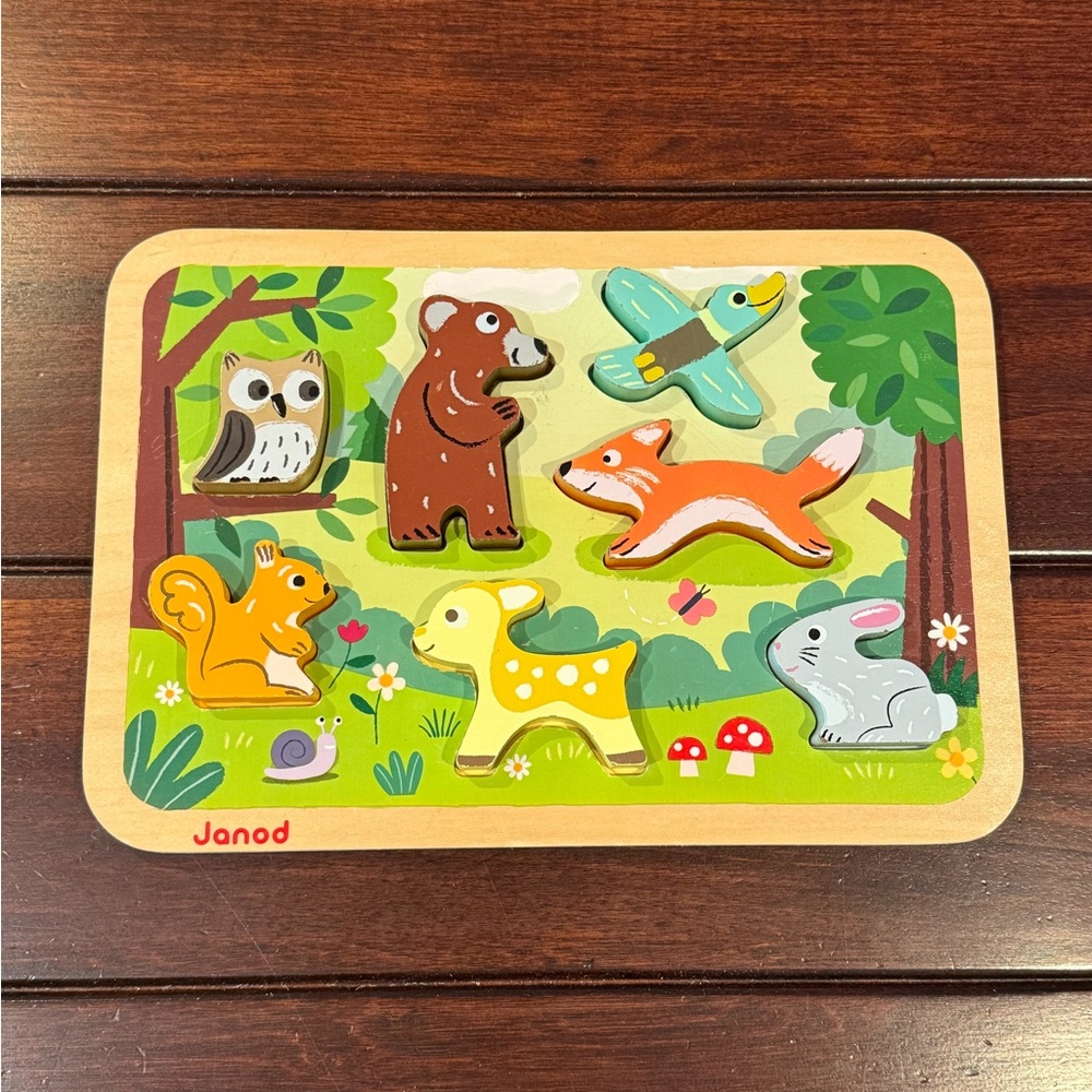 Janod Puzzle Bundle! 5 Wood Puzzles!